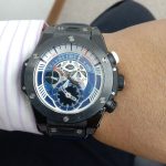 彰化流當品拍賣 原裝 HUBLOT 宇舶 BIG BANG 飛返計時 陶瓷 自動 男錶 9成5新 ZR464